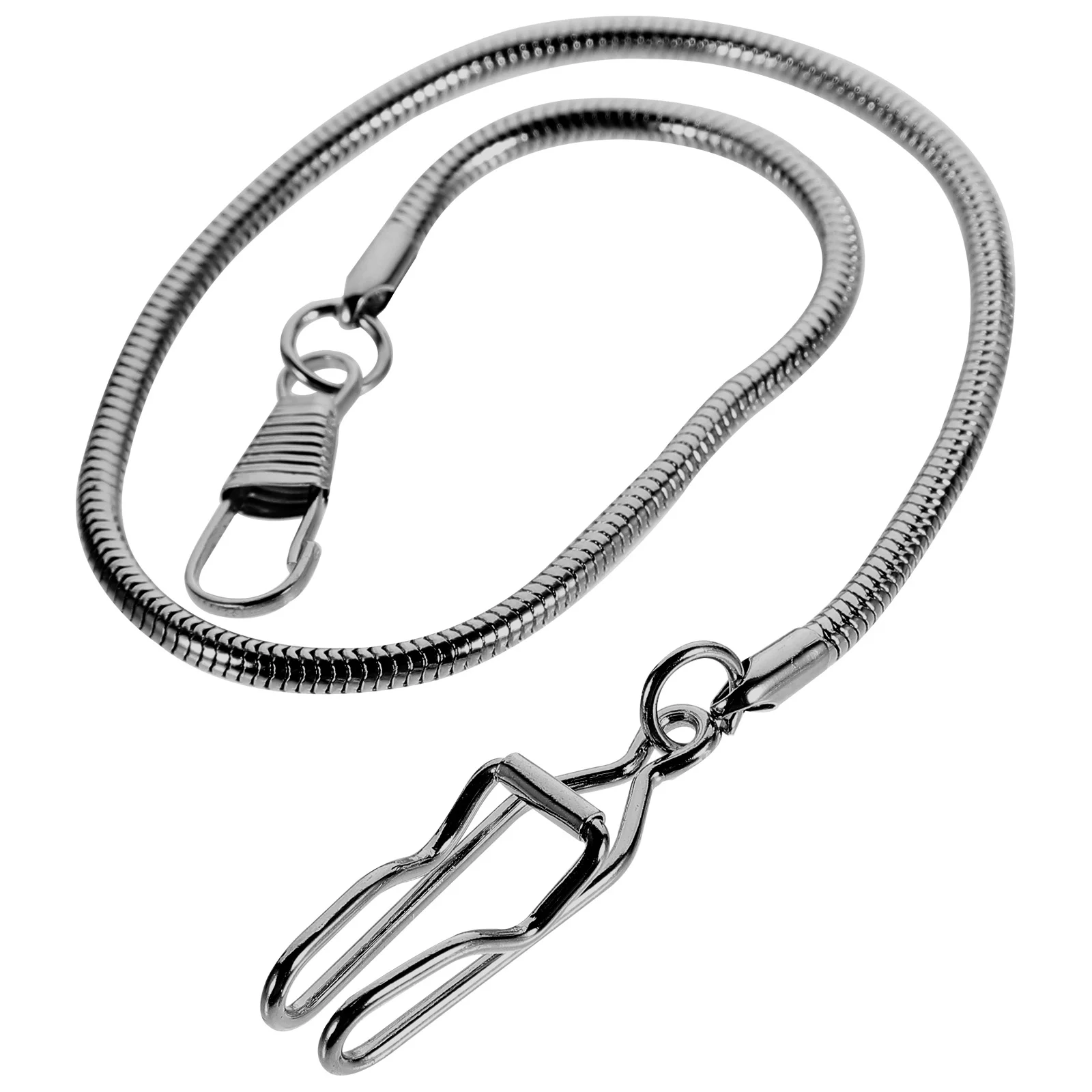 

Alloy Chain Pocket Watch Clip Accessories Vintage Men Chains Black Snake Chain Design Key Hanging Decor Fashion Style