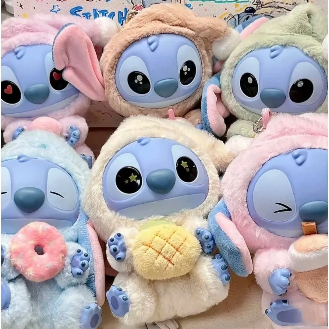 

2026 Серия Stitch: Ешьте перед сном! Плюшевые куклы-подвески в слепых коробках, милые куклы-украшения, таинственные коробки, игрушки-сюрпризы, подарки