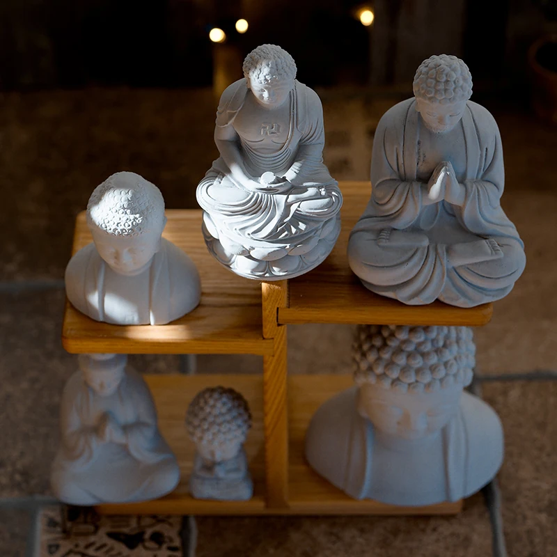 3d Buddha Statue Candle Silicone Mold Aromatherapy Plaster Clay Mould Handmade Epoxy Resin Molds Candle Making Supplies
