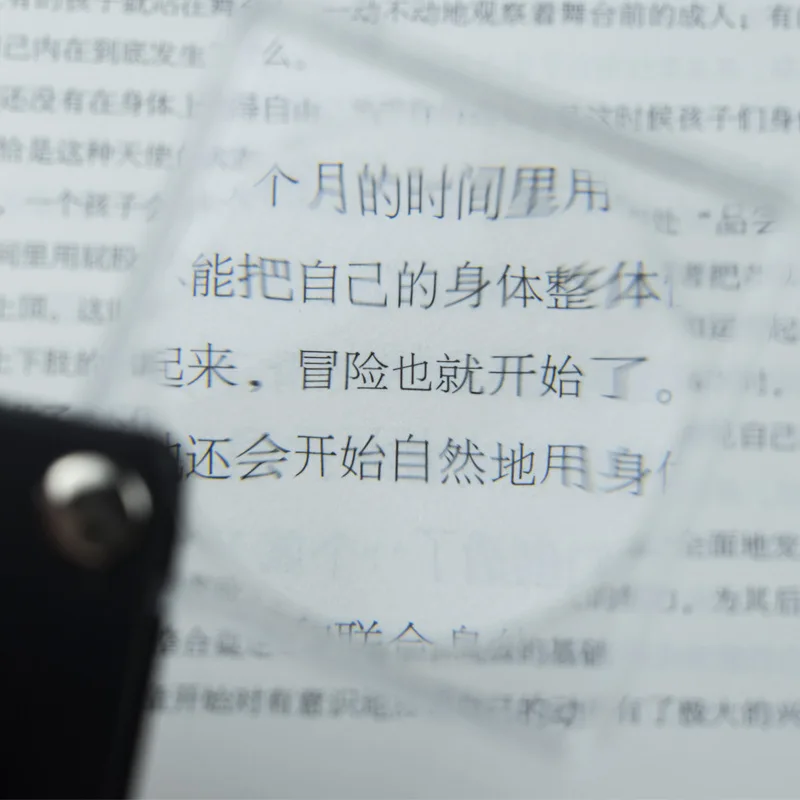 5X Mini Pocket Magnifier Square Plastic Foldable Handheld Portable Loupe for Reading Elderly Travel Map Hot Sale