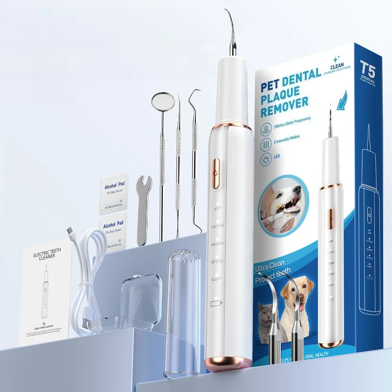 Ultrasonic Dental Cleaner for Pets Dog Cat Tooth Flusher Toothbrushes Electric Pet Tooth Scaler Tooth Cleaning Tool Care Kit