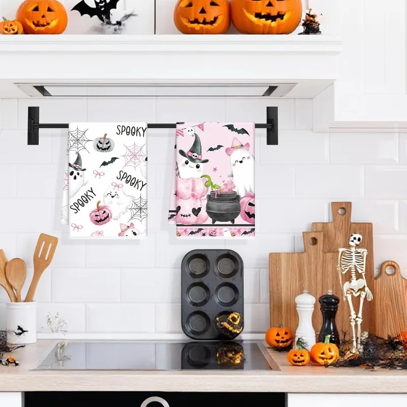 4-Pack powder cute Halloween tea towel set