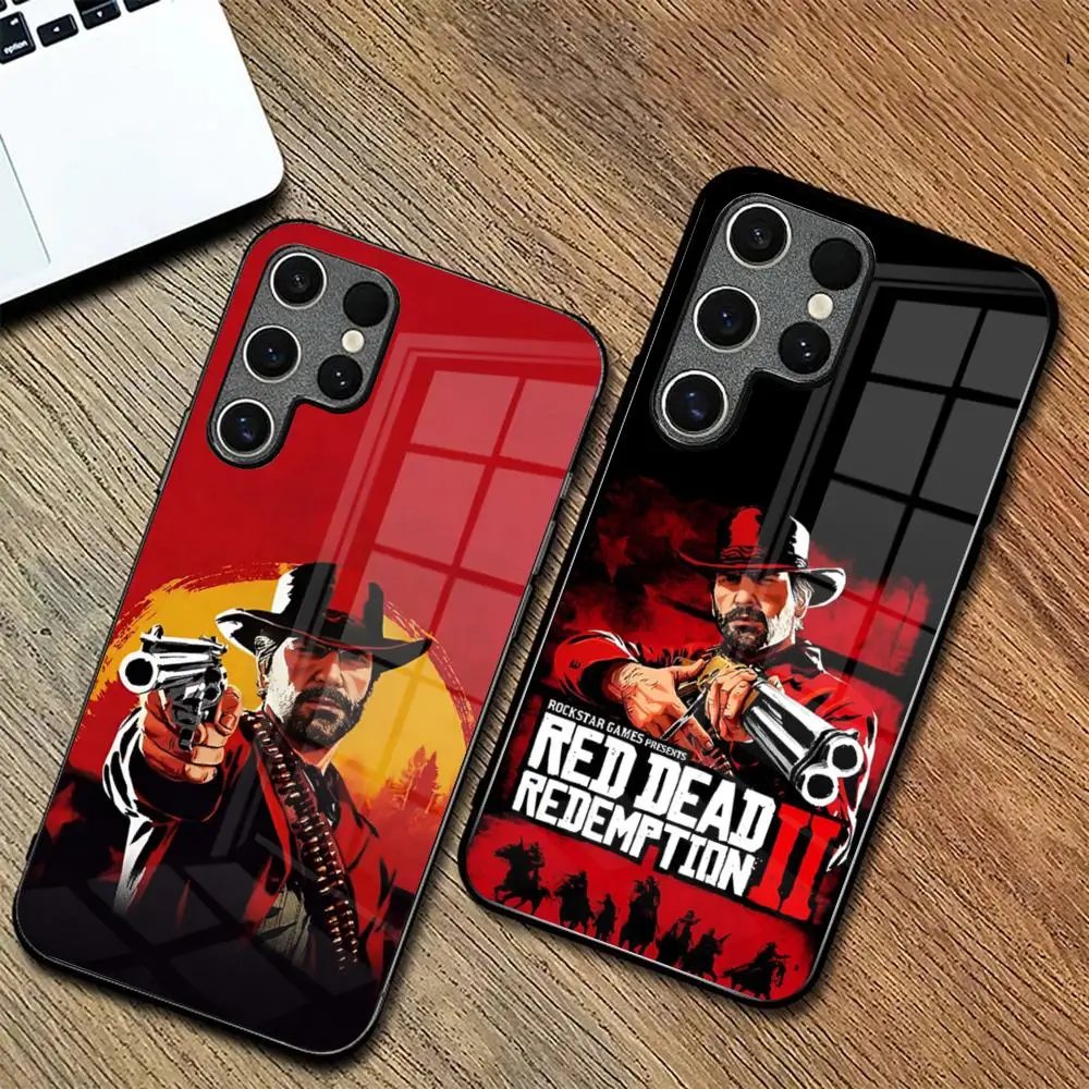 Game For Red Deads Redemption 2 MAISTO Phone Case Glass Phone Case For Samsung Galaxy A15 A25 A35 A55 A14 A54 A13 A33 A53 A51 A0