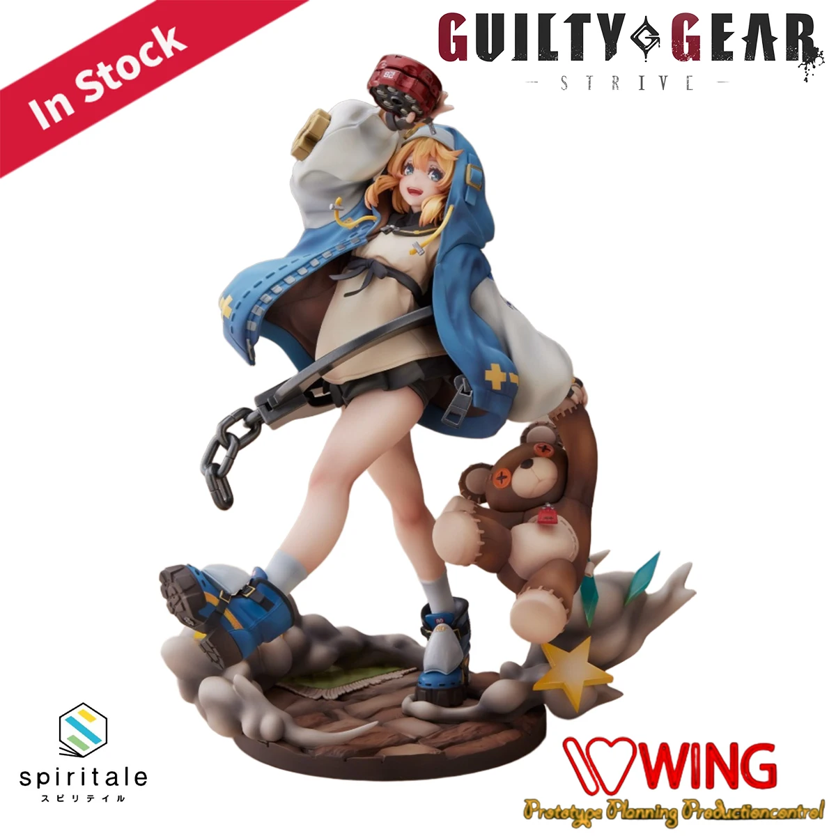 

In Stock Genuine Wing Spiritale Prepainted Guilty Gear -Strive- Bridget 1/7 W=220mm L=140mm H=270mm Game Character Model Figure