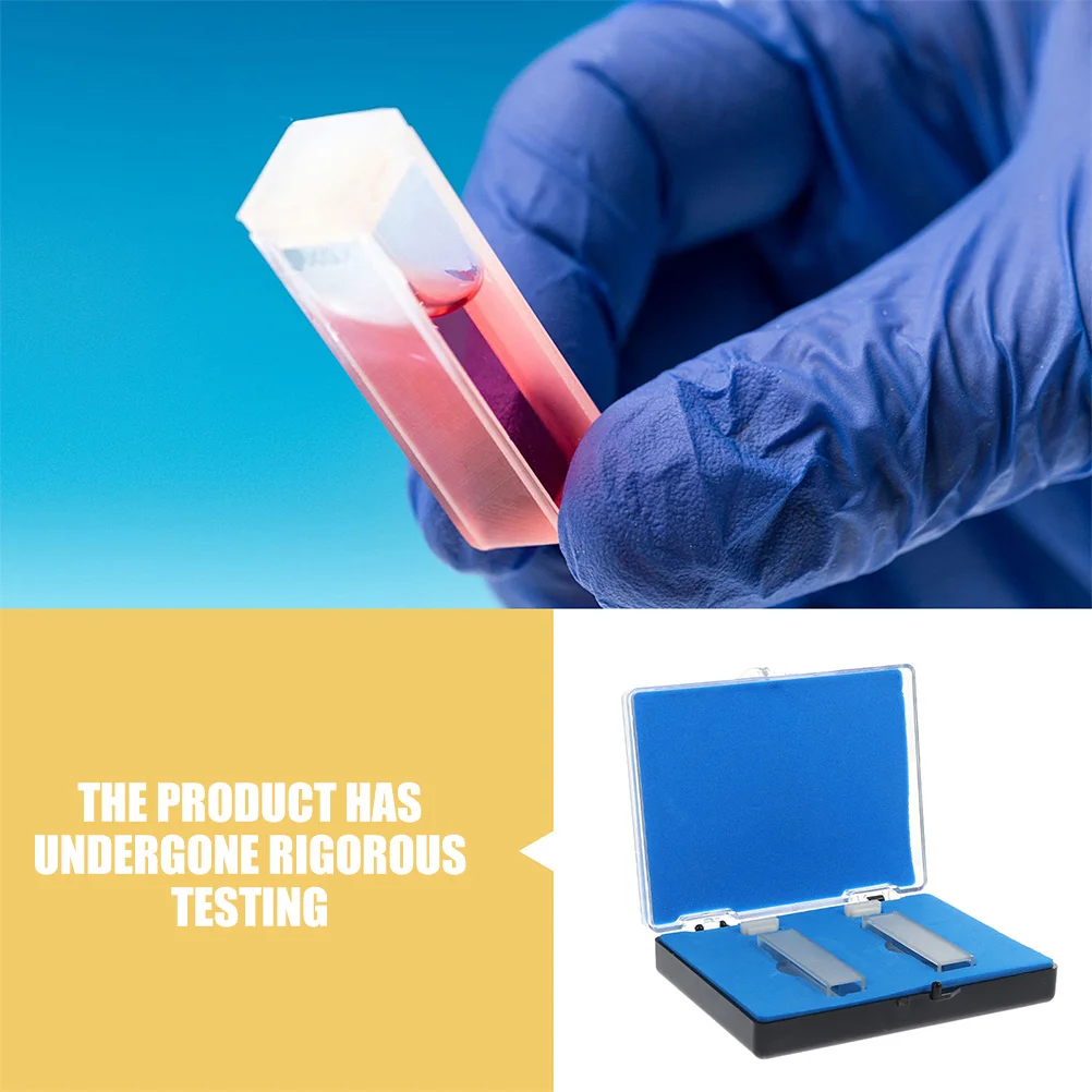 

2Pcs Quartz Spectrophotometer Cuvette Plastic Laboratory Cell Accurate Measurement Chemical Biology Medical Experiment Use