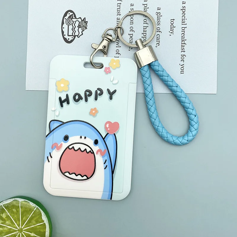 

Cartoon Student Card Cover Bus Card Access Card Badge Holder Lanyard Set Long Rope Neck Strap Lanyard Badge Protective Sleeve