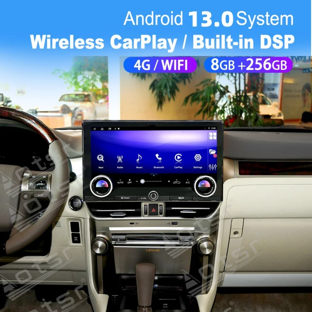 13.1” 8 Core Upgrade 2024 Android Car Multimedia Automotive Radio For Lexus GX460 GX400 2010~2023 GPS Navigation WIFI Head Unit