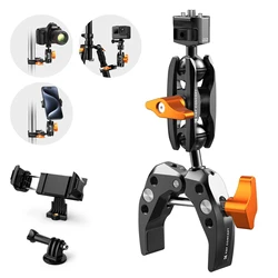 K&F Concept Multi-Functional Super Clamp With Ballhead Magic Arm For GoPro Insta360 for DJI OSMO Aciton Camera Phone Tripod ﻿