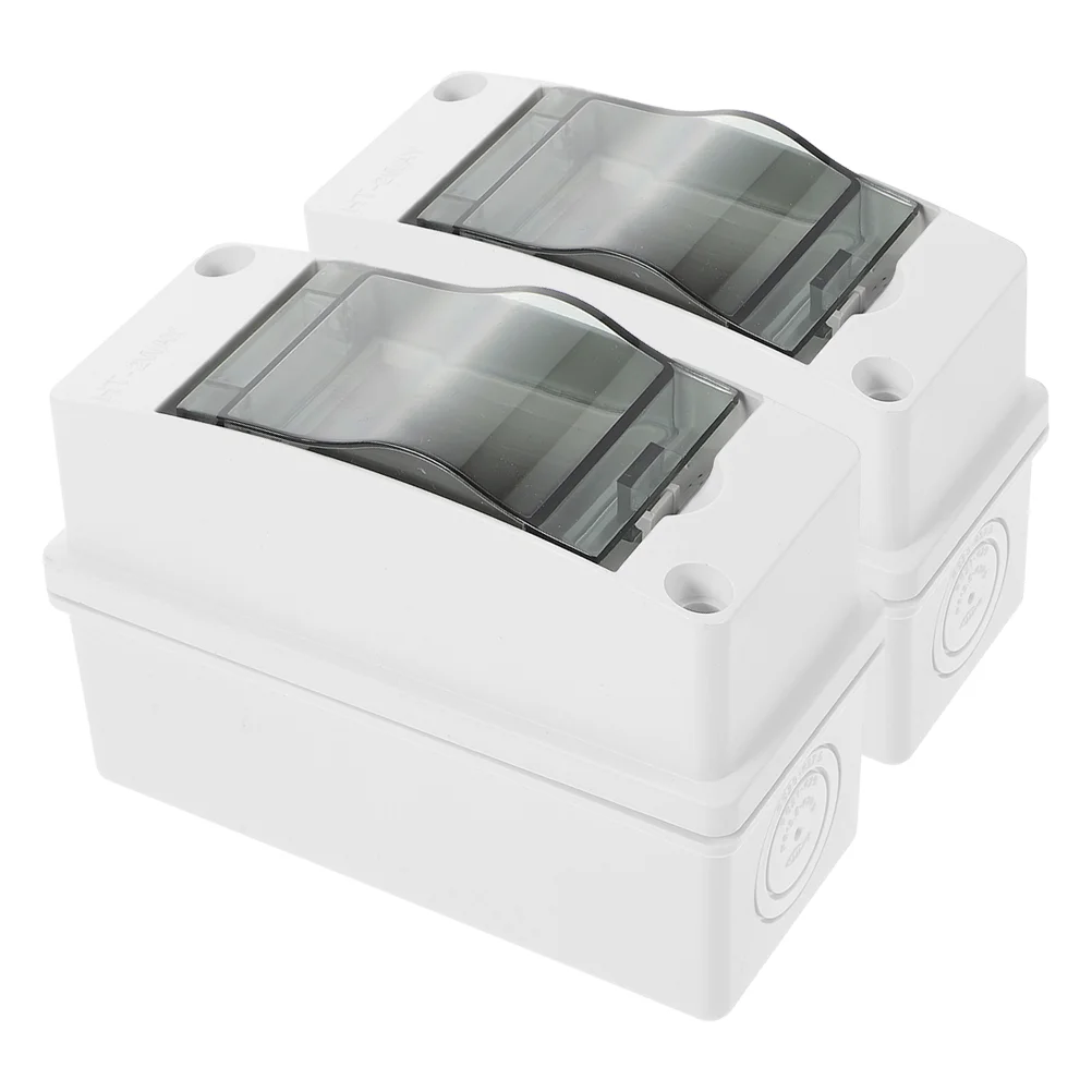 

2 Pcs Distribution Protection Box Small Plastic Boxes Weatherproof Electrical Water Shell Abs