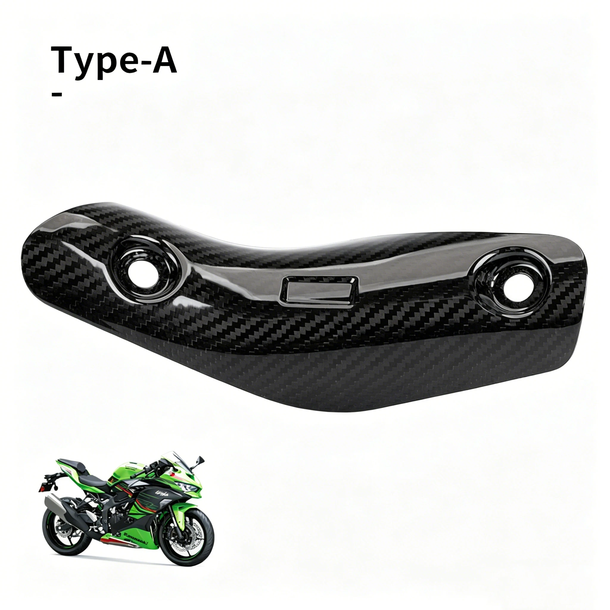High Performance Motorcycle Cowl Fairing Kits  Carbon Fiber Heat Shield Exhaust Protection Cover