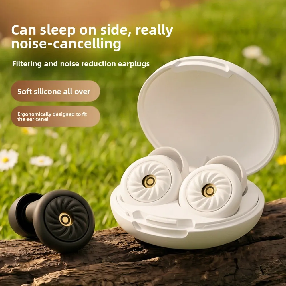 3 Layer Filtering Noise Reduction Earplugs Soft Silicone Passive Isolation for Sleep Snoring Study Work Reusable Travel