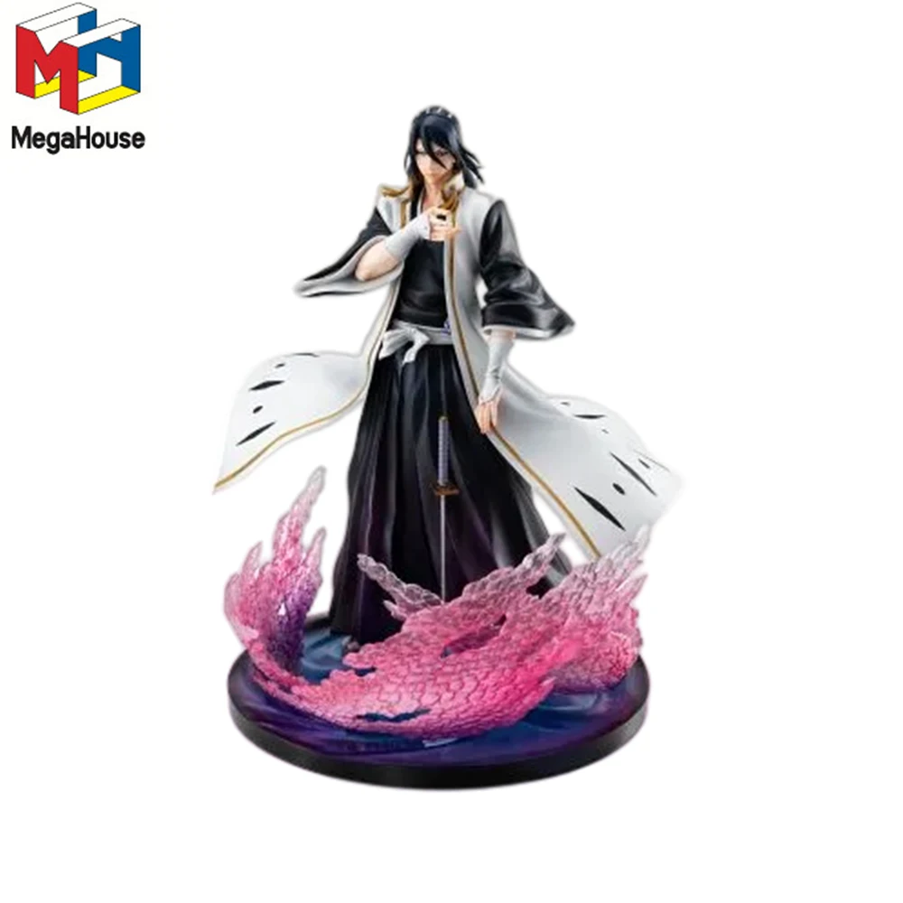 In Stock Original MegaHouse Byakuya Kuchiki PVC 26cm Anime Character Collectible Display Figure Toy BLEACH Desktop Gifts