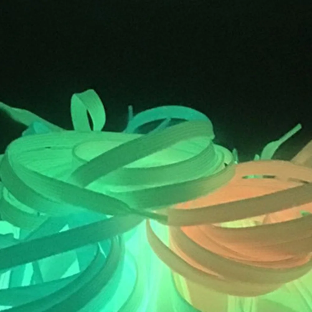 

1Pairs Glow in The Dark Shoelaces Luminous Fluorescent Shoe Laces Set of 2 Pieces No Power Needed Safe Nighttime Walking