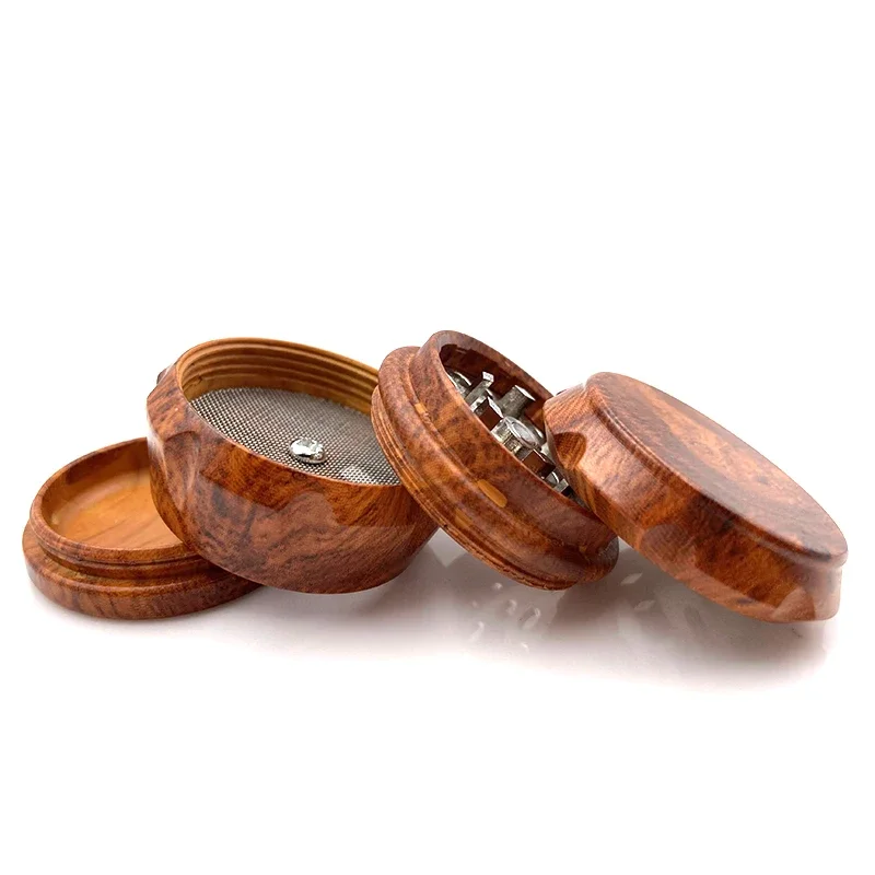 Resin Herb Grinder 40mm Machine 4 Layers Wooden Style Herb Tobacco Crusher 1.57 Inch Hand Smoke Crucher