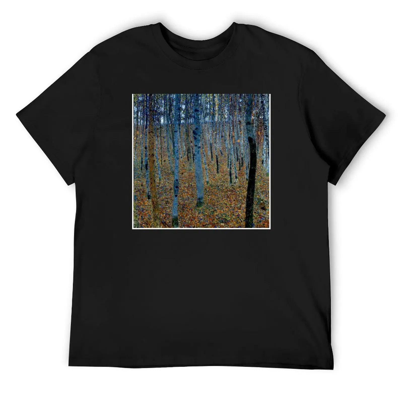 GUSTAV KLIMT : Vintage The Beech Grove Print T-Shirt anime tshirt graphics mens graphic t-shirts anime