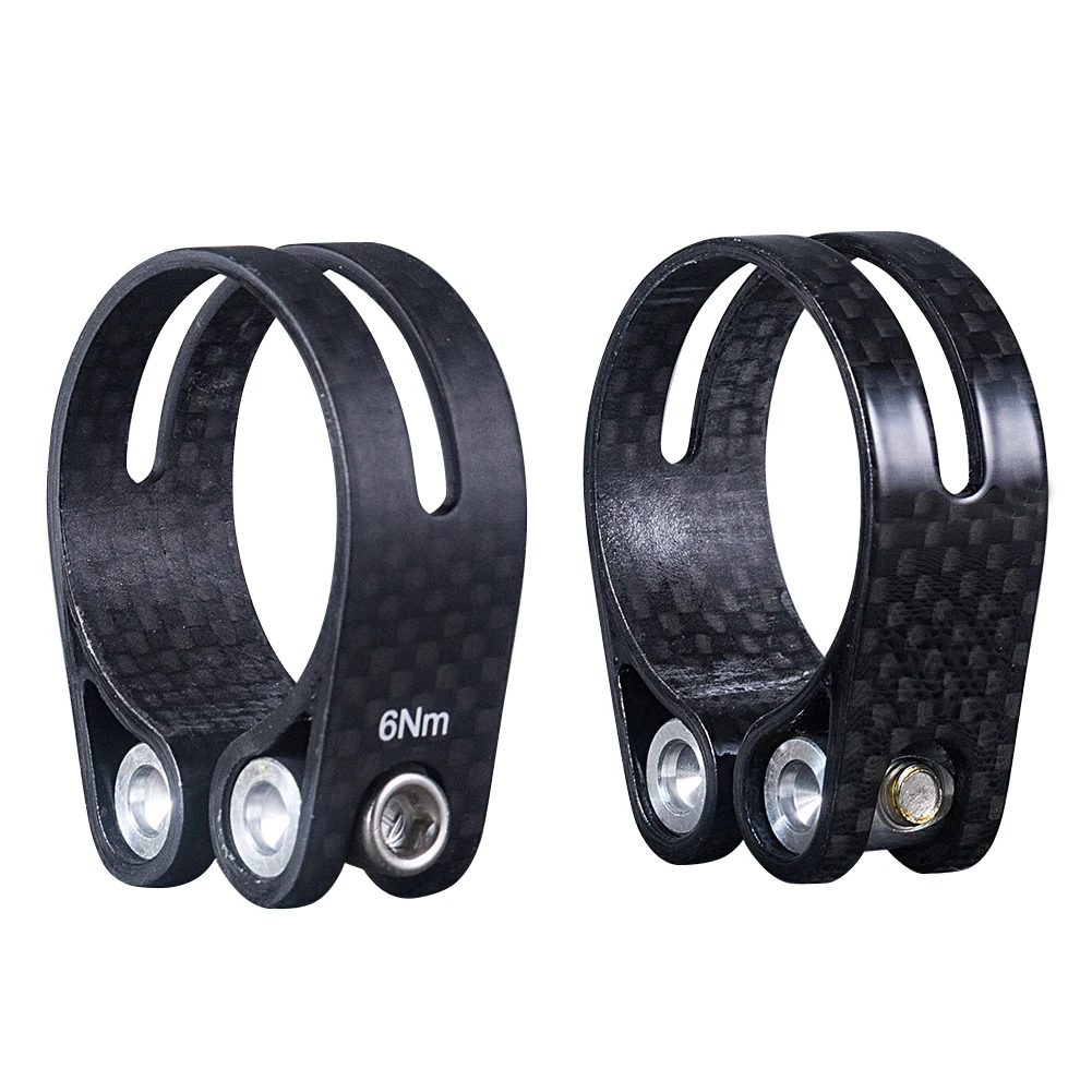 Ultralight 14g Carbon Fiber Seatpost Clamps Bicycle Seat Post Clamp 31.8/34.9mm For Bike Seat Tube Diameter 27.2/30.8/31.6mm
