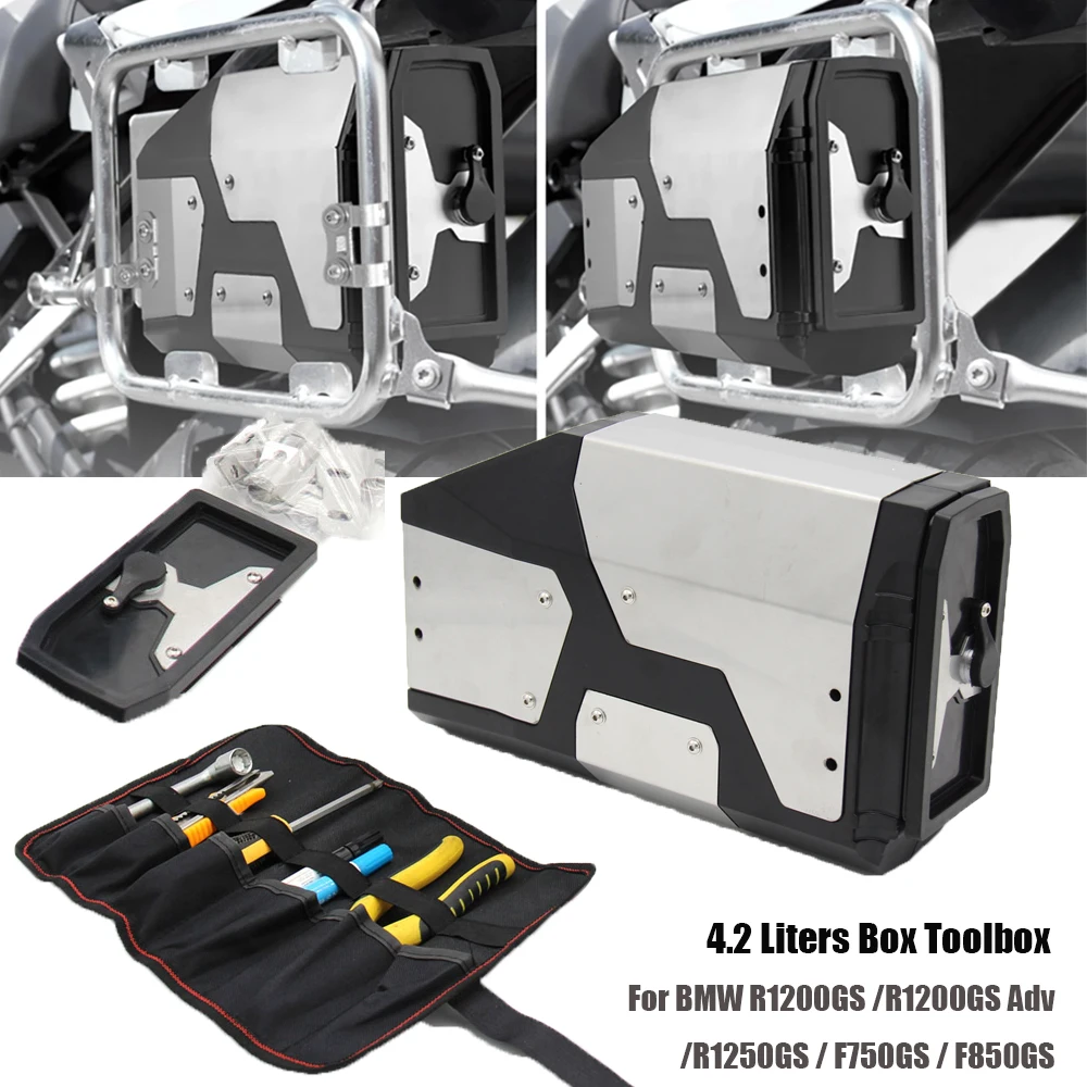 

2019 For BMW R1200GS Adv /R1250GS / F750GS / F850GS /4.2 Liters Box Toolbox Waterproof Side Bracket