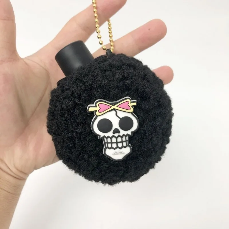 One Piece anime creative peripheral personality Luffy Brook luminous skull doll cartoon plush keychain holiday gift wholesale