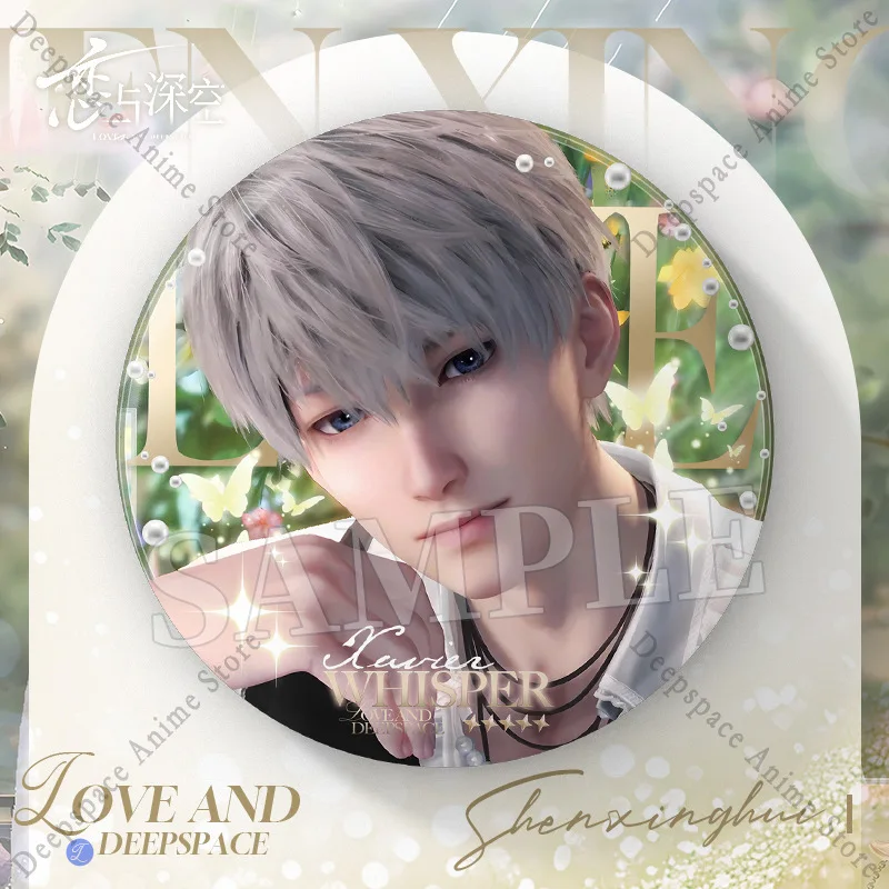 لعبة الحب والفضاء العميق سيلوس رافاييل زين كازيفير كاليب أنيمي تأثيري الربيع والزهرة 75 مللي متر شارة بروش شعار دبوس ديكور هدية