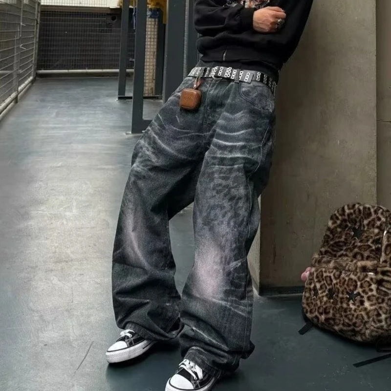 Spring and Summer Casual Cool Retro Jeans Men's Straight Tube Loose and Versatile Elastic
