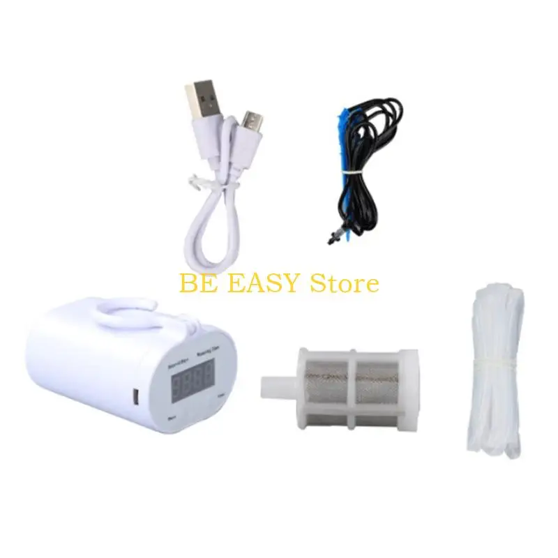 E28F Automatic Plant Watering Device With clock Feature Flexible Output For 2 Pots Indoor Outdoor Gardening