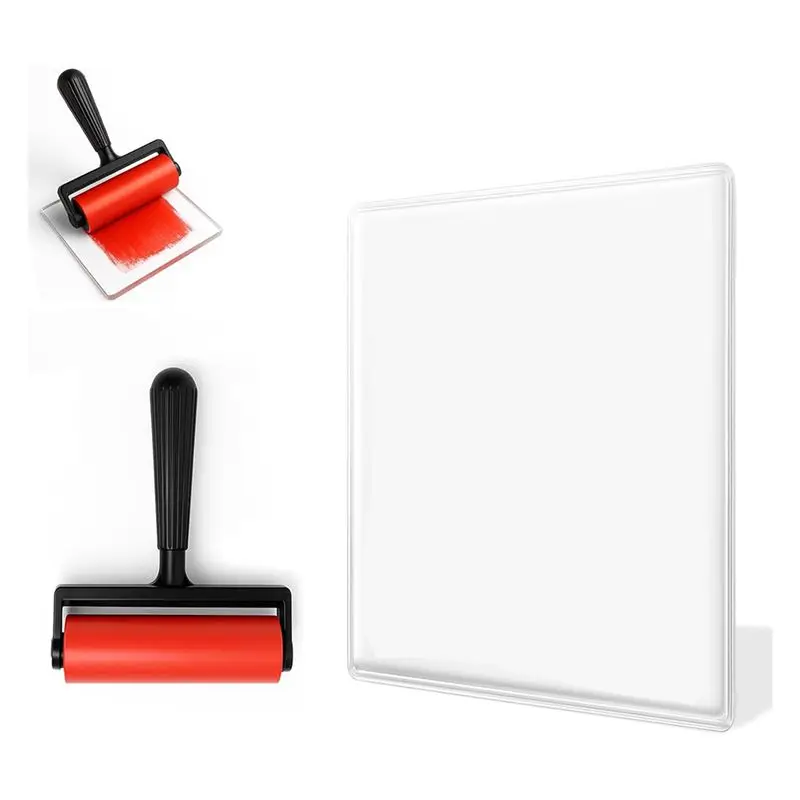 

Hot Trend-Gel Printing Pad With Brush For Monoprinting, Stamping & Texture For Beginners, Artists & Therapy