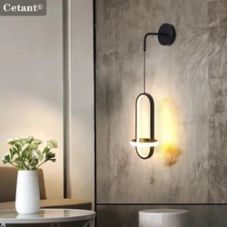 Lámpara LED elíptica de doble anillo para decoración del hogar, candelabros de pared modernos, iluminación de cabecera, dormitorio, sala de estar, accesorios de interior, Lustre