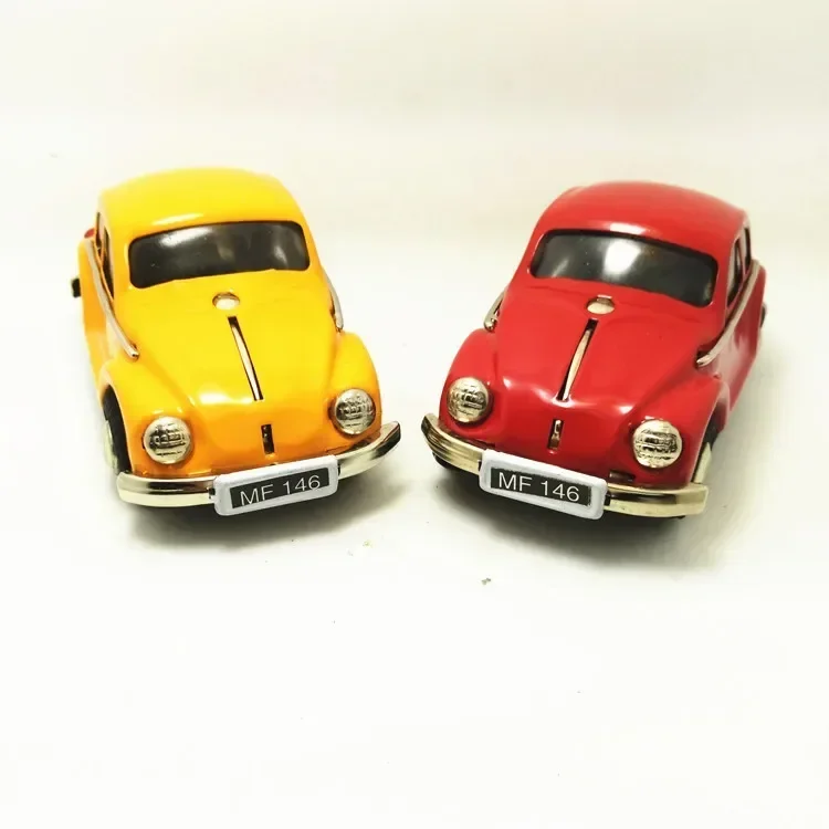 Funny Collection Retro Clockwork Toy Figures Model Kids Gift Wind Up Toy Metal Tin The Beetle Car Mechanical Toy