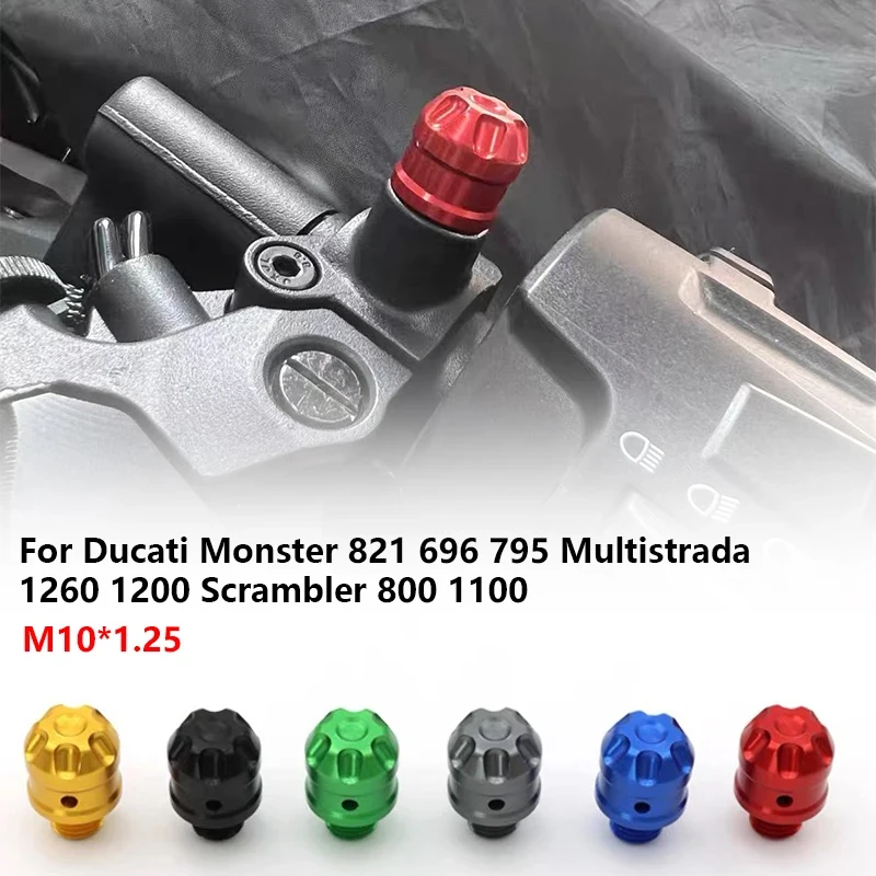 For Ducati Monster 821 696 795 Multistrada 1260 1200 Scrambler 800 1100 Motorcycle M10*1.25 Mirror Hole Plugs Screws Bolt