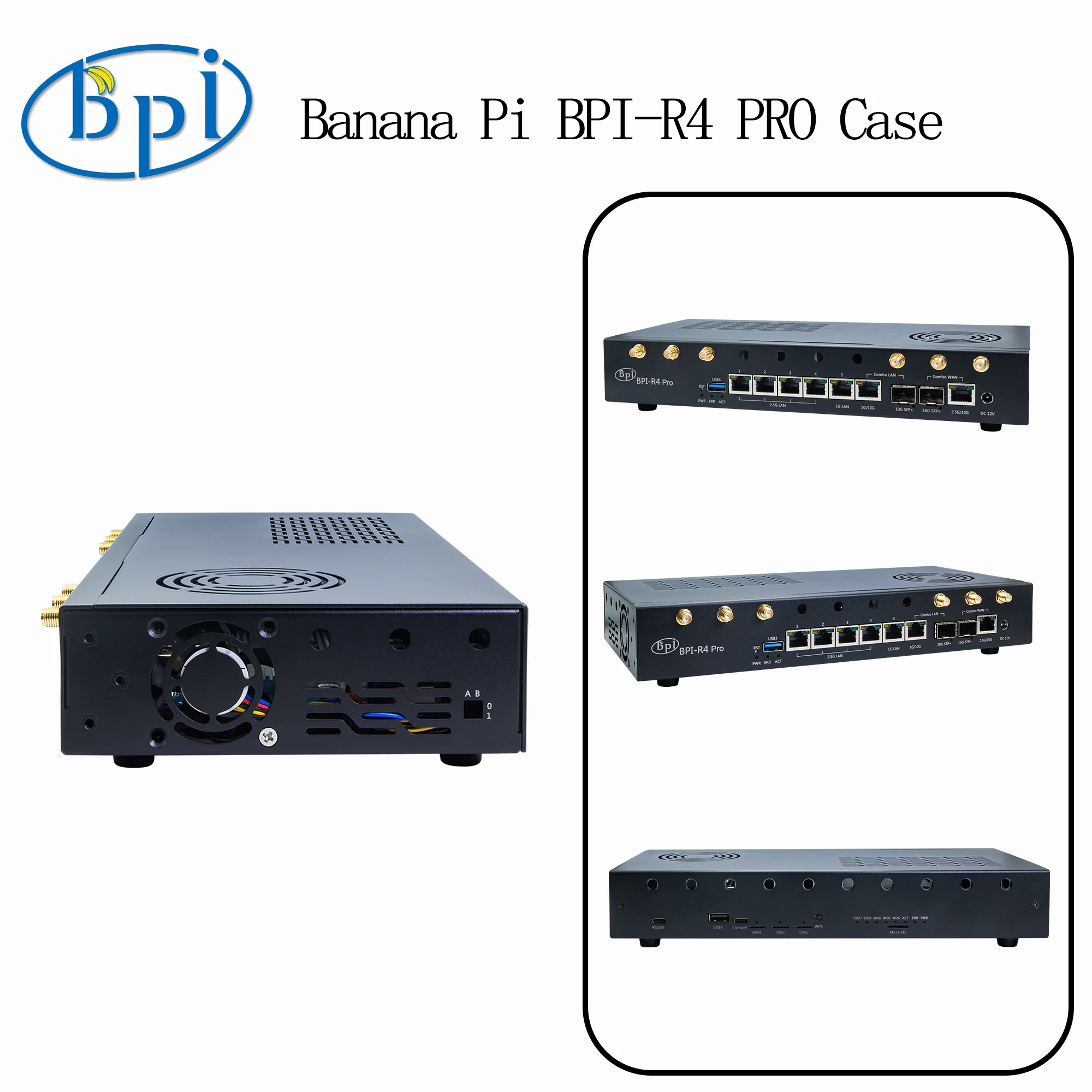 

Banana Pi BPI-R4 PRO Metal Case Iron shell Compatible with BPI-R4 PRO Accessories