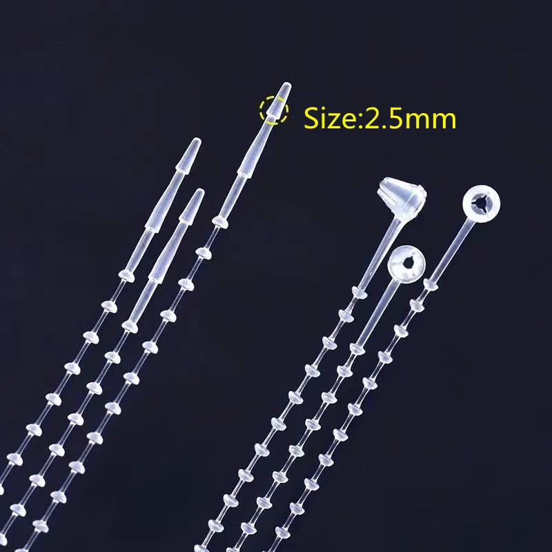 1000pcs/lot 3 5 7 9Inch Locks PP Commodity Clothes Price Label Tagging Pins Plastic Loop Pin Lock Pins Rope Pin Line Tag