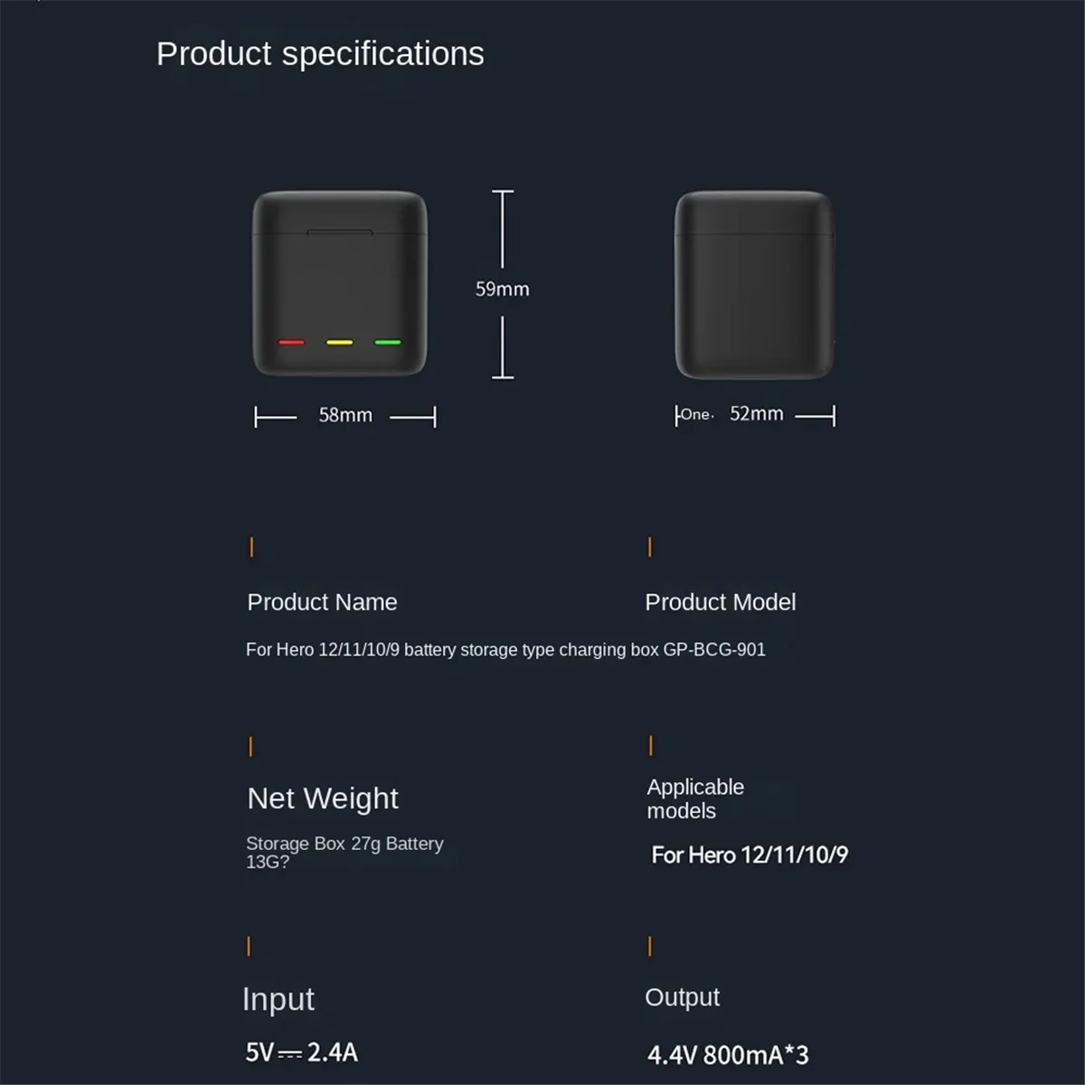 TELESIN Batterijcompartiment voor GoPro Batterij Batterijopbergdoos_BSH
