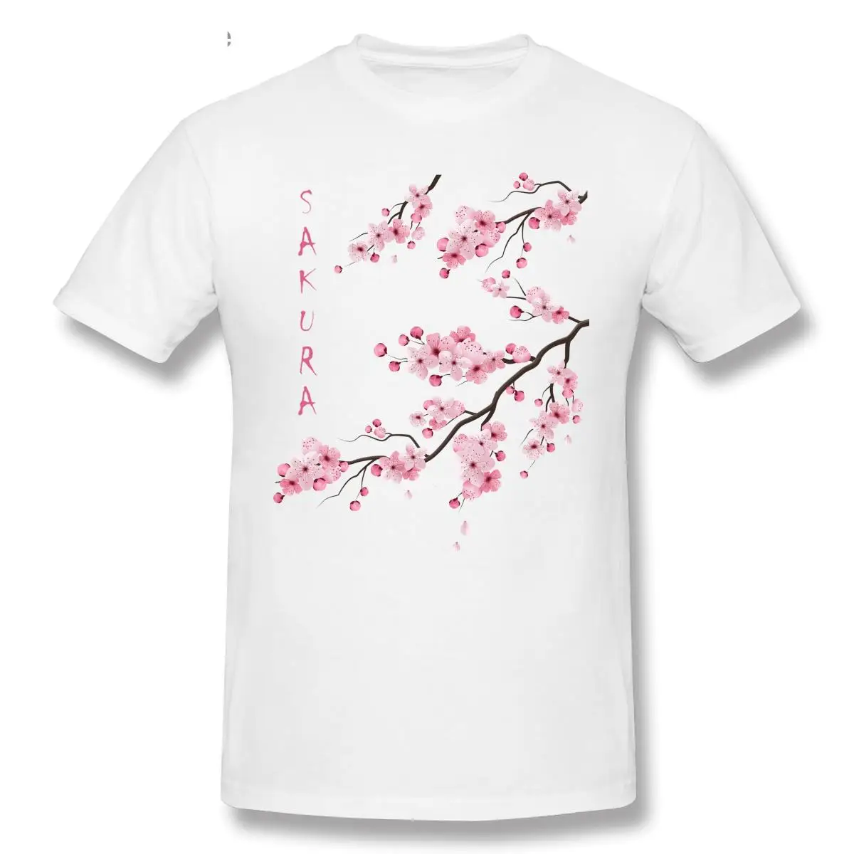 Vintage Sakura Cherry Blossom Japanese Graphical Art T-Shirt