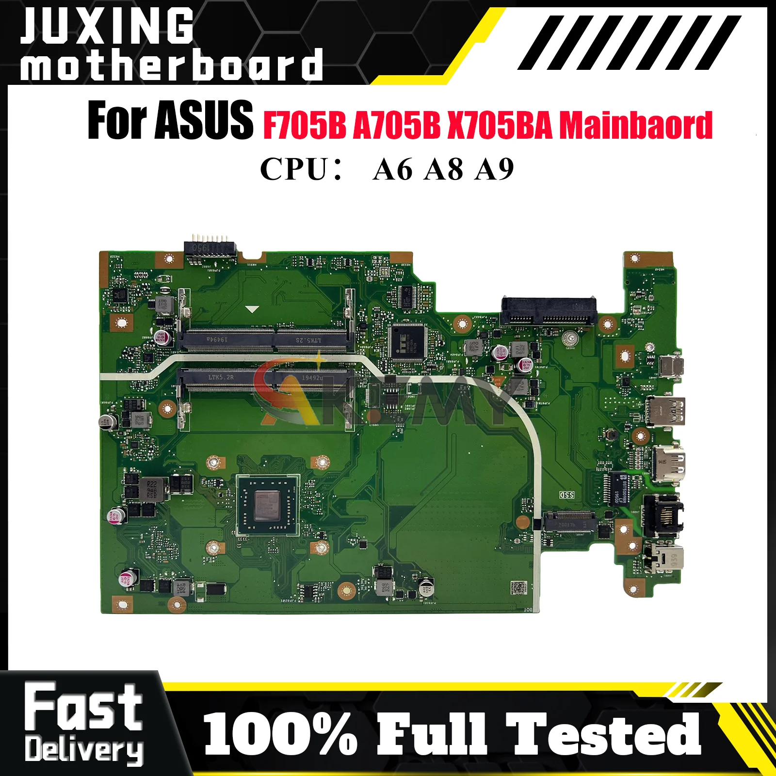 

X705BA Laptop Motherboard For ASUS VivoBook F705B X705B A705B X705BA Notebook Mainboard With A6 A8 A9 CPU tests OK fast shipping