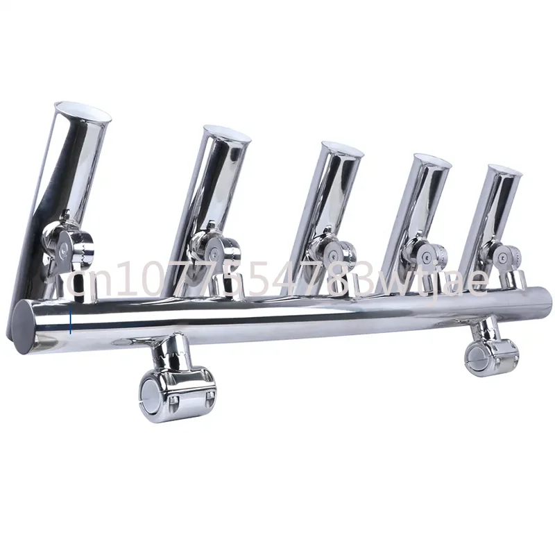 

Stainless steel 5-pipe connection fishing rod support seat fishing rod clamp marine hardware accessories