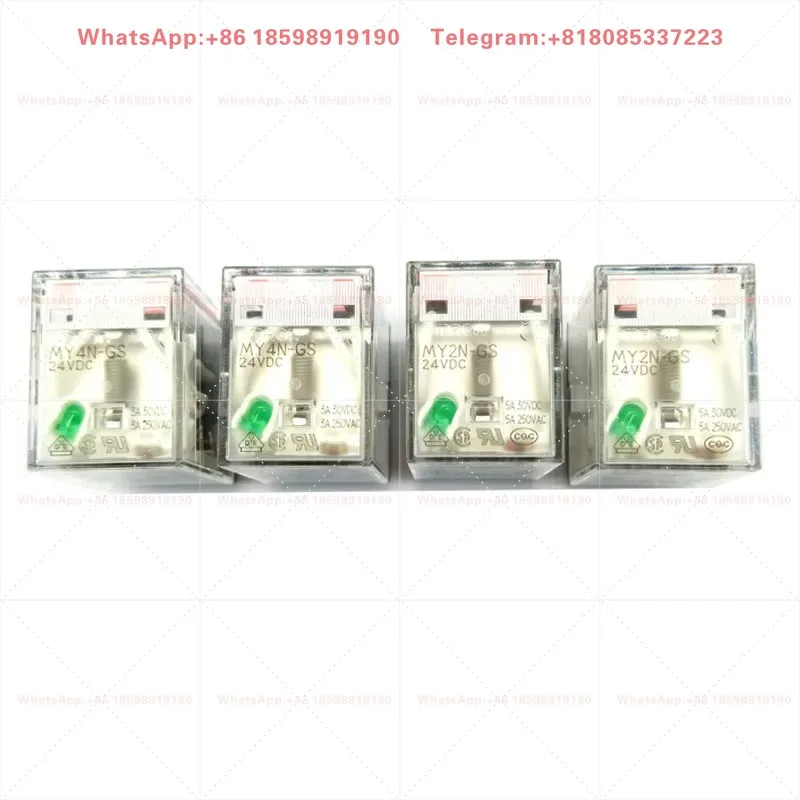 10PCS Intermediate relay MY2N-J MY4N-J MY2N-GS MY4N-GS LY2N-J LY4N-J 24V/DC with base