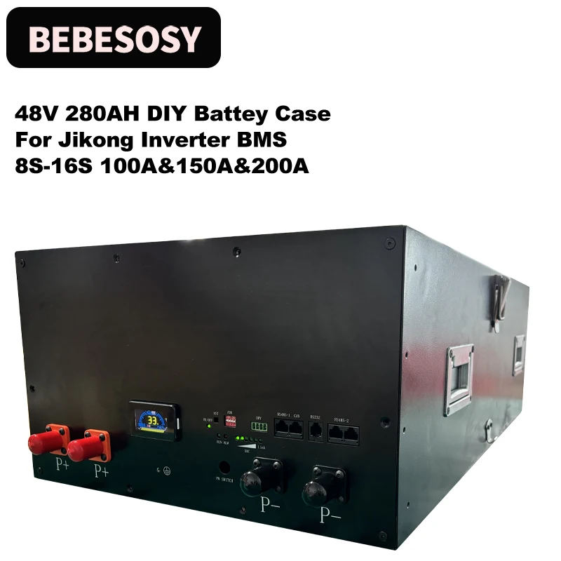 48V DIY Battery Case Battery Kit For Jikong Inverter BMS 1A 2A Active Balance Optional 150A 200A BMS 280AH 300AH 304AH 230AH