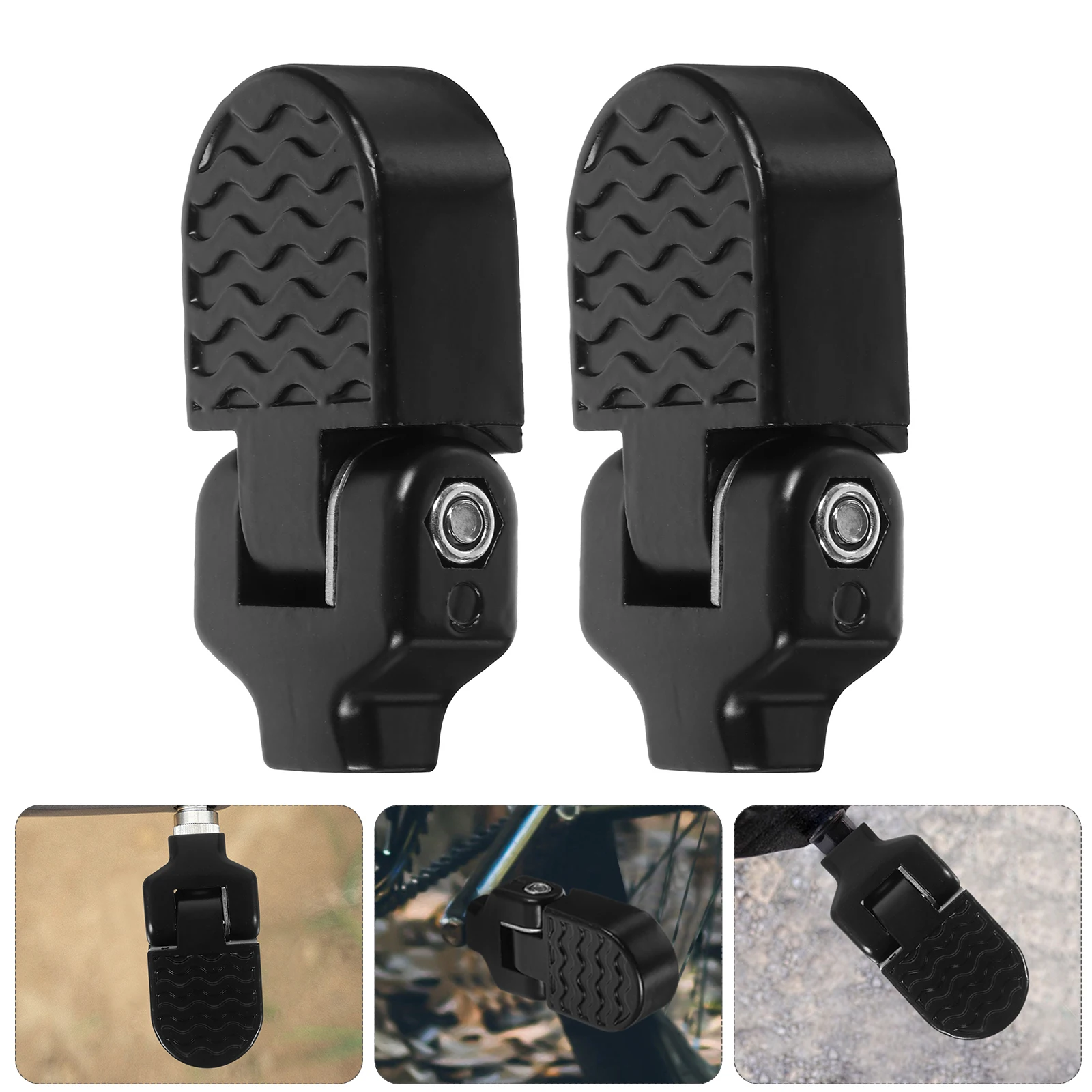 

Foldable Bike Footrest Durable Aluminum Alloy Rear Pedal Suitable Mountain Kids Cycles Cycling Accessories Bike Lamp