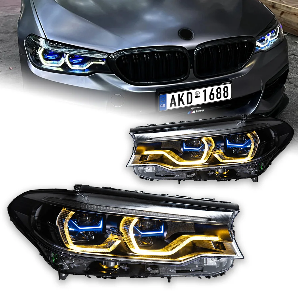 Car Lights For BMW G30 Laser Headlight Projector Lens F90 Signal Head Lamp 525i 530i 535i 540i 550i LED Drl Automotive Accessory