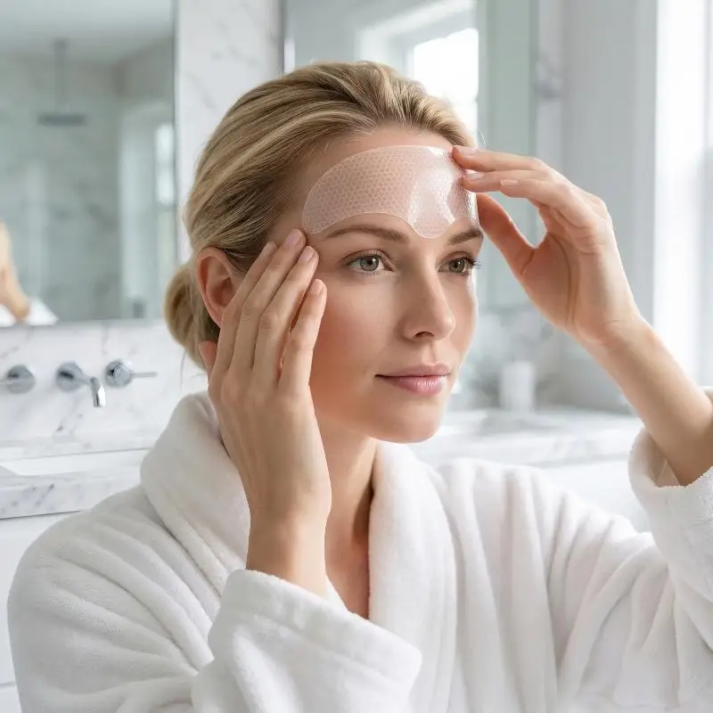 6D Eye Patches Microcrystalline Law Wrinkle Mask 5pcs 0.3mm Light Texture For Under Eye Firming In Spa Or Home