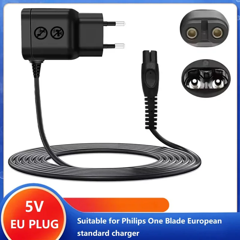 5V Shaver Charger, 1A USB Charging Cable Suitable for Philips 1.5A Type-C Shaver Adapter Charging Converter EU Shaver Converter