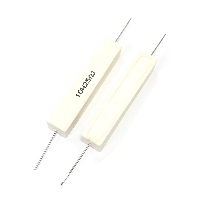 Resistência do poder do resistor do cimento, 10W, 5%, 25Ohm, 10W, 25R, 10W, 25R, 10W