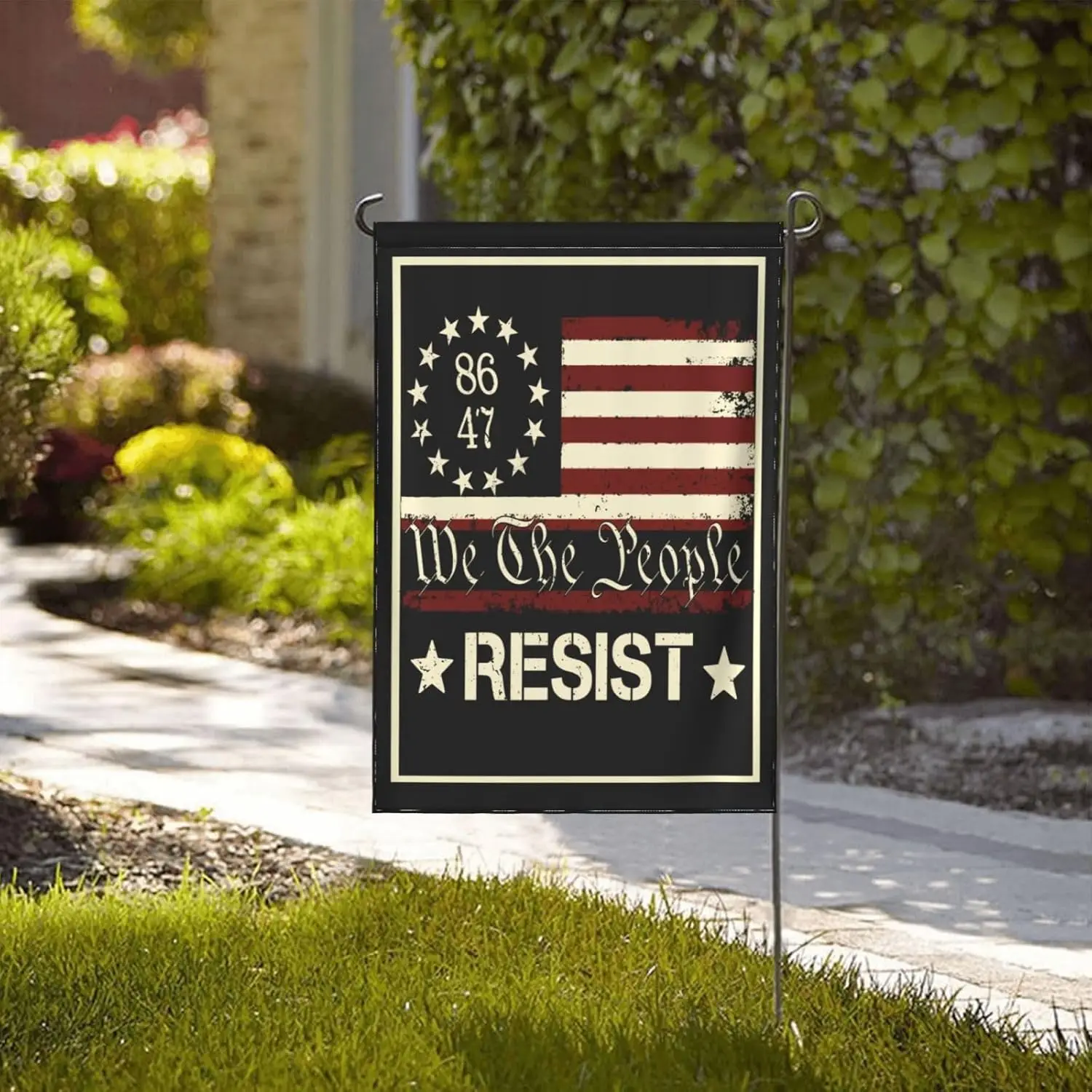 86 47 flags anti-47 Vintage American Flag 12x18 Double Side Yard Banner No Flag Pole IIX WZZ yyi