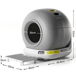 Caja de arena automática autolimpiable para gatos sin salpicaduras
