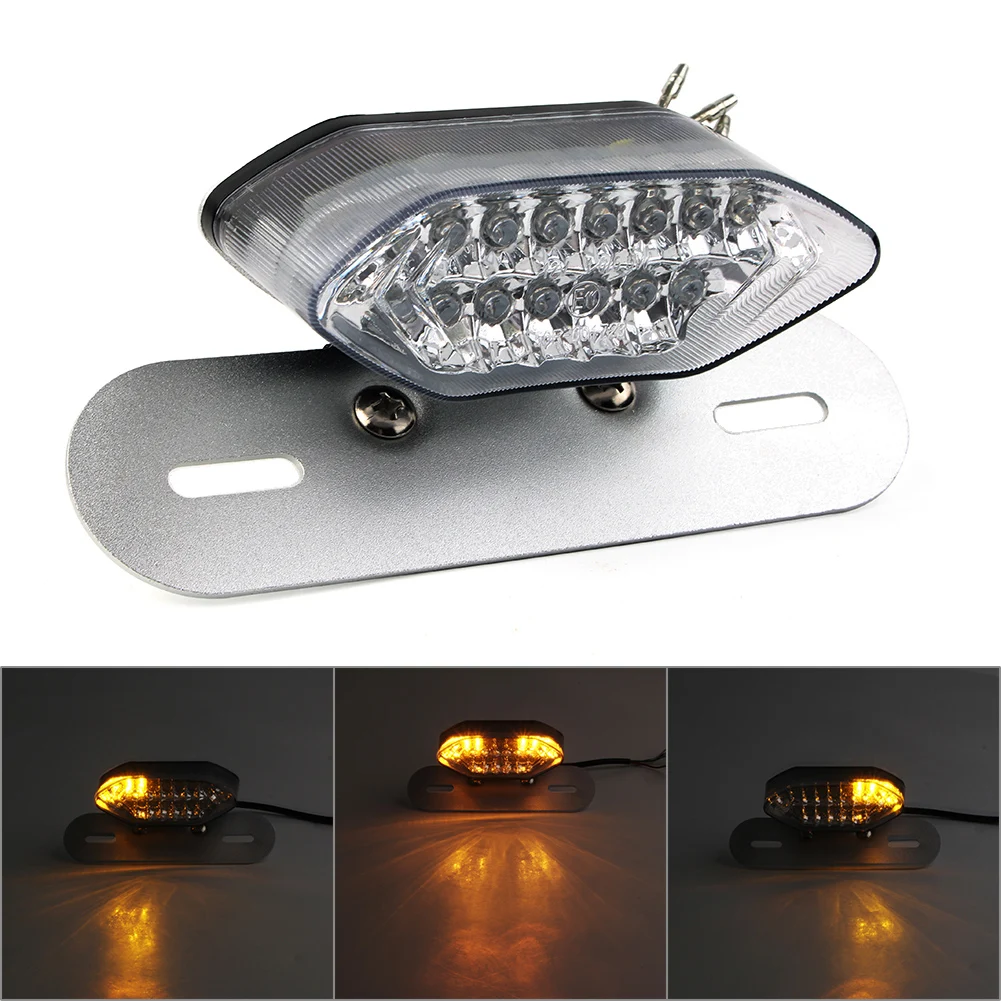 Clignotants LED intégrés pour moto, plaque de planificateur de frein, feu arrière pour RL btChopper Cruiser D343 Bike Bumosquito 73Racer