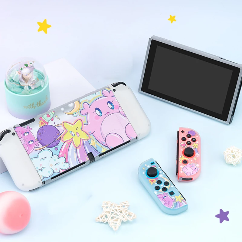 Новый милый мультяшный чехол для Nintendo Switch, аксессуары, мягкий ТПУ чехол, защитный чехол для Nintendo Switch Oled JoyCon Shell