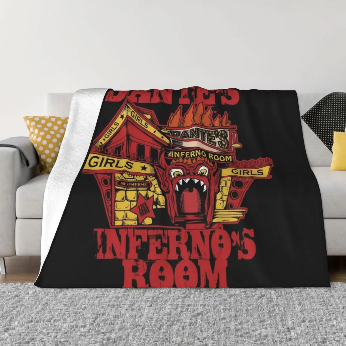 Dante's Inferno Room Throw Blanket furry Plaid Blankets For Bed Blanket For Decorative Sofa