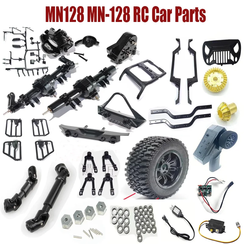 MN MN128 MN-128 RC Car Parts Gear Steering Remote Control Motherboard Gearbox Drive Shaft Tire Wave Box and Other Accessories