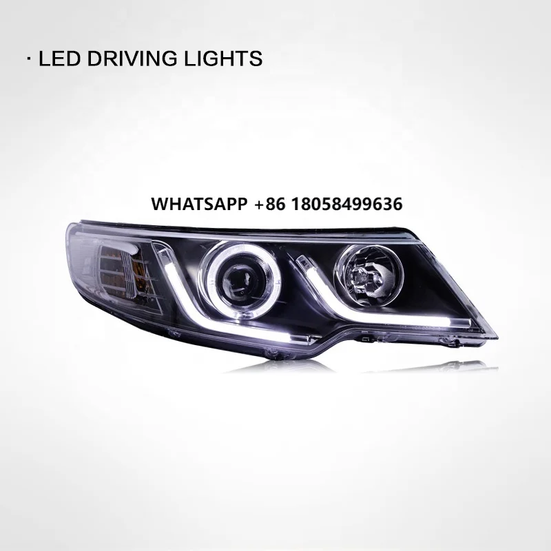 

Suitable for Kia 2009-2013 Forte Headlight Assembly Modification LED Angel Eyes Daytime Running Front Light Lens Xenon Lamp