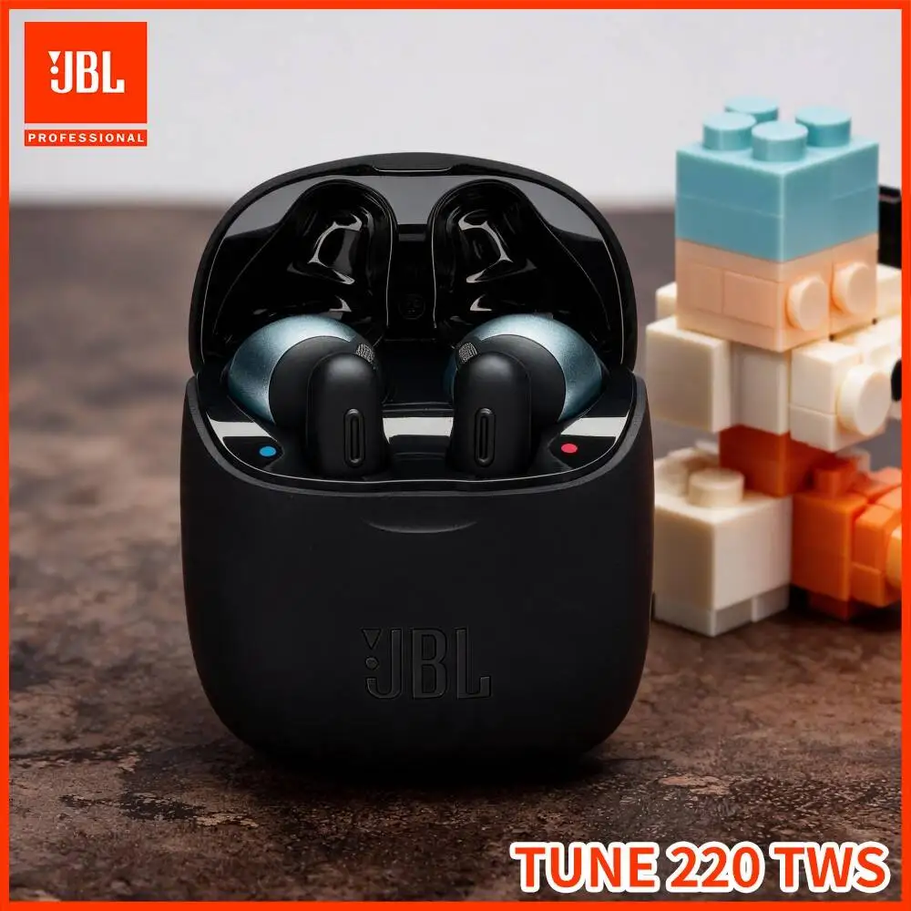 JBL Tune220TWS TWS True Wireless Earphones Ergonomic Semi‑in‑Ear Design Touch‑Sensitive Control Hands‑Free Stereo Call Earbuds